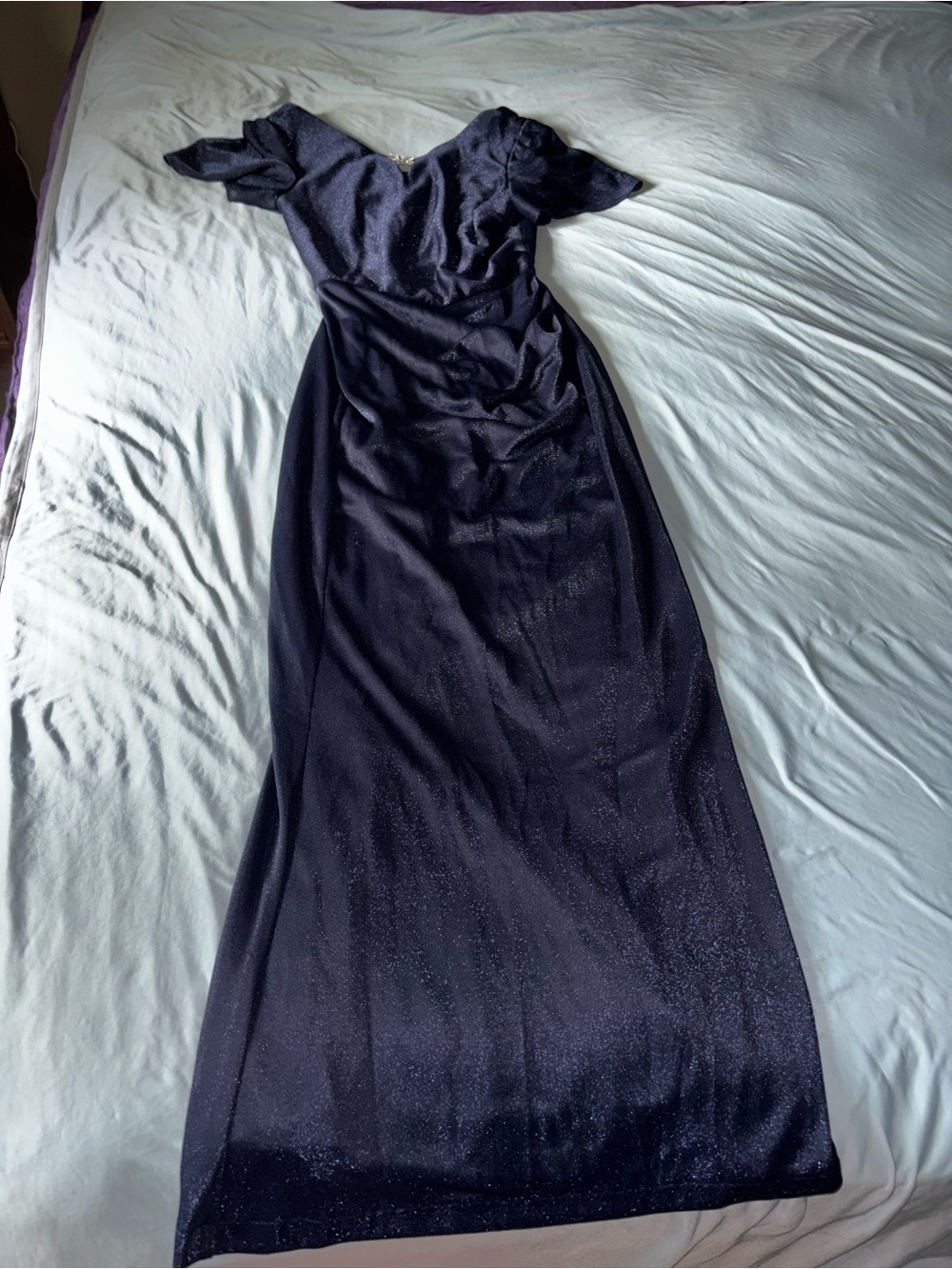 Oleg Cassini Midnight Navy Sparkle Maxi Dress